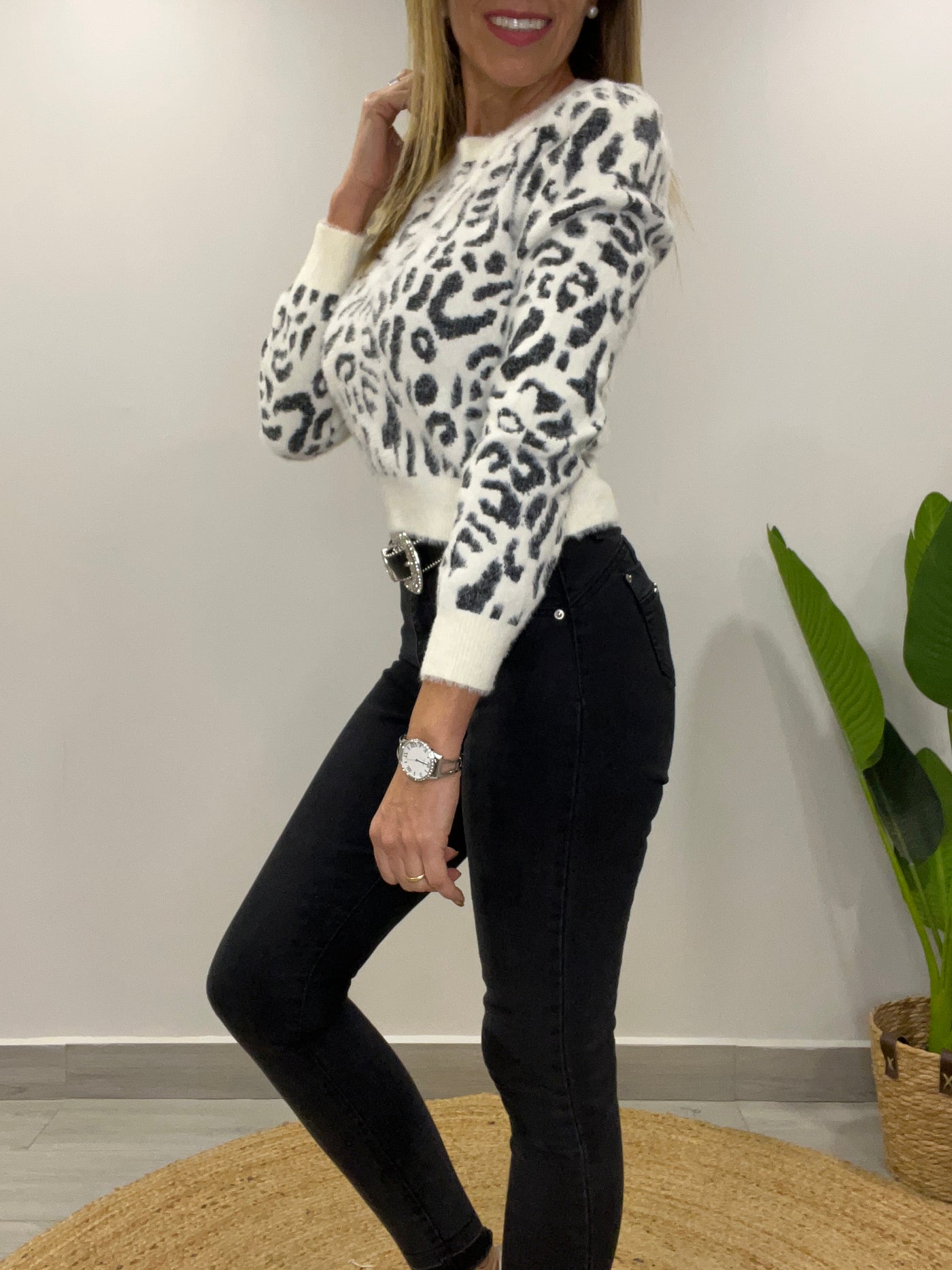 Sweater corto Leopard