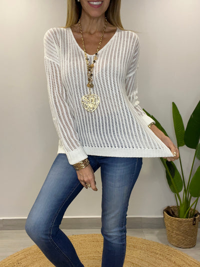 Sweater Hilo Silueta crudo