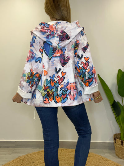 Chaqueta gabardina Río azul