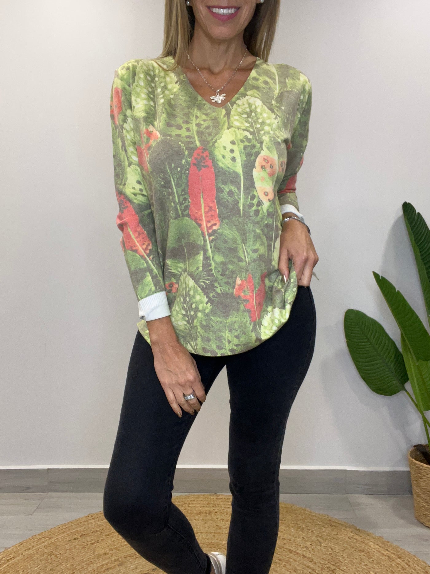Sweater Pluma verde