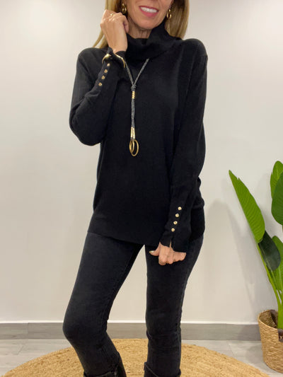 Sweater Delirio/Cuello Negro