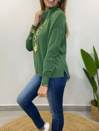 Sweater cuello Melany verde