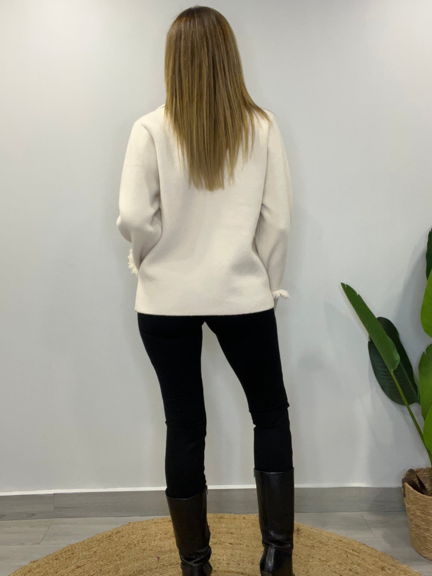 Abrigo corto Dinastia crema