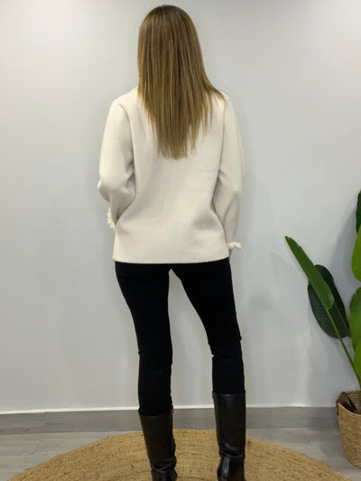 Abrigo corto Dinastia crema