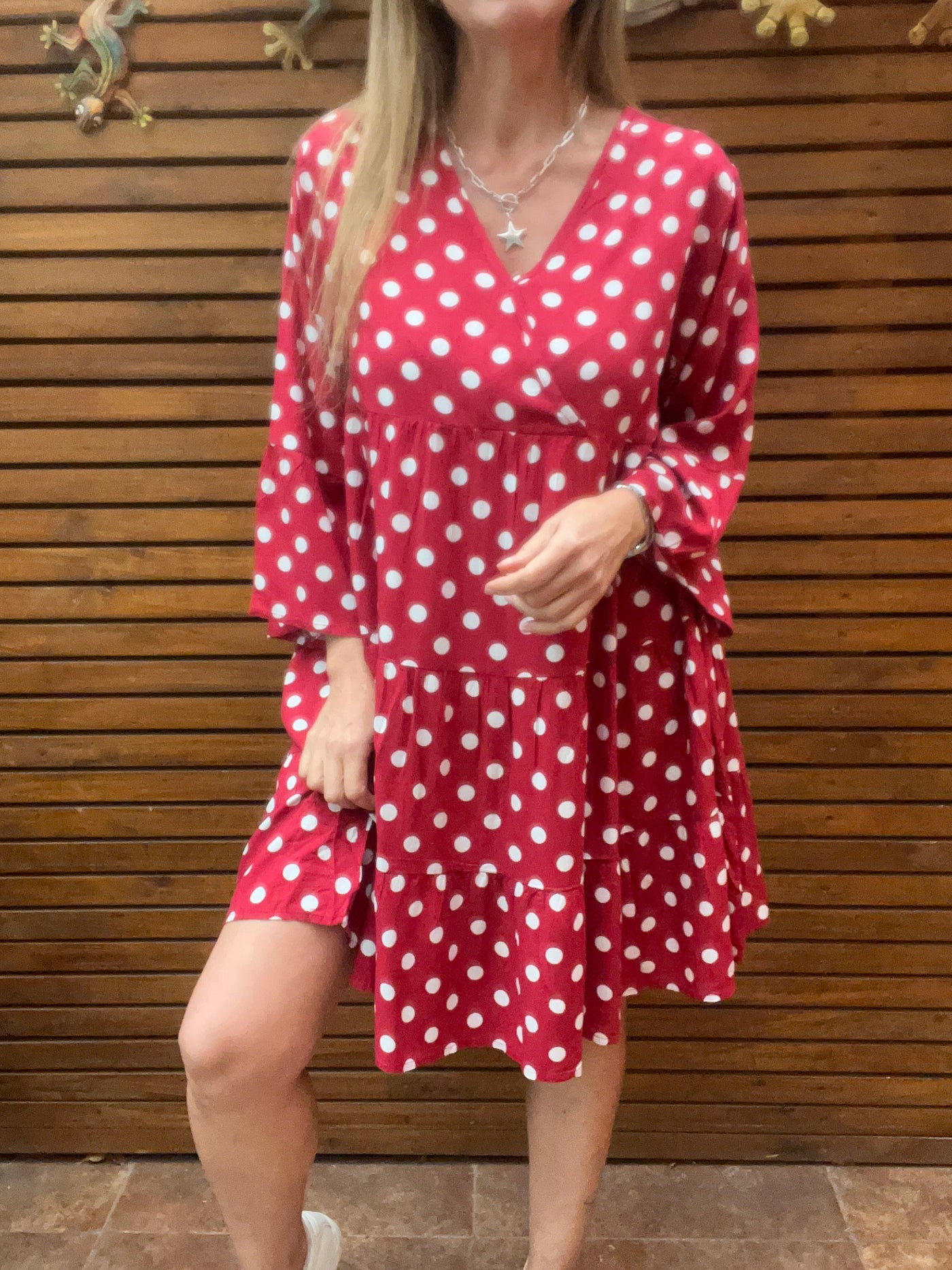 Vestido Lunares Rojo