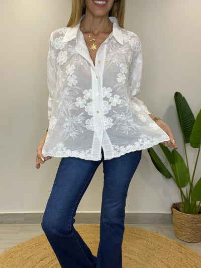 Blusa bordada Anette blanca