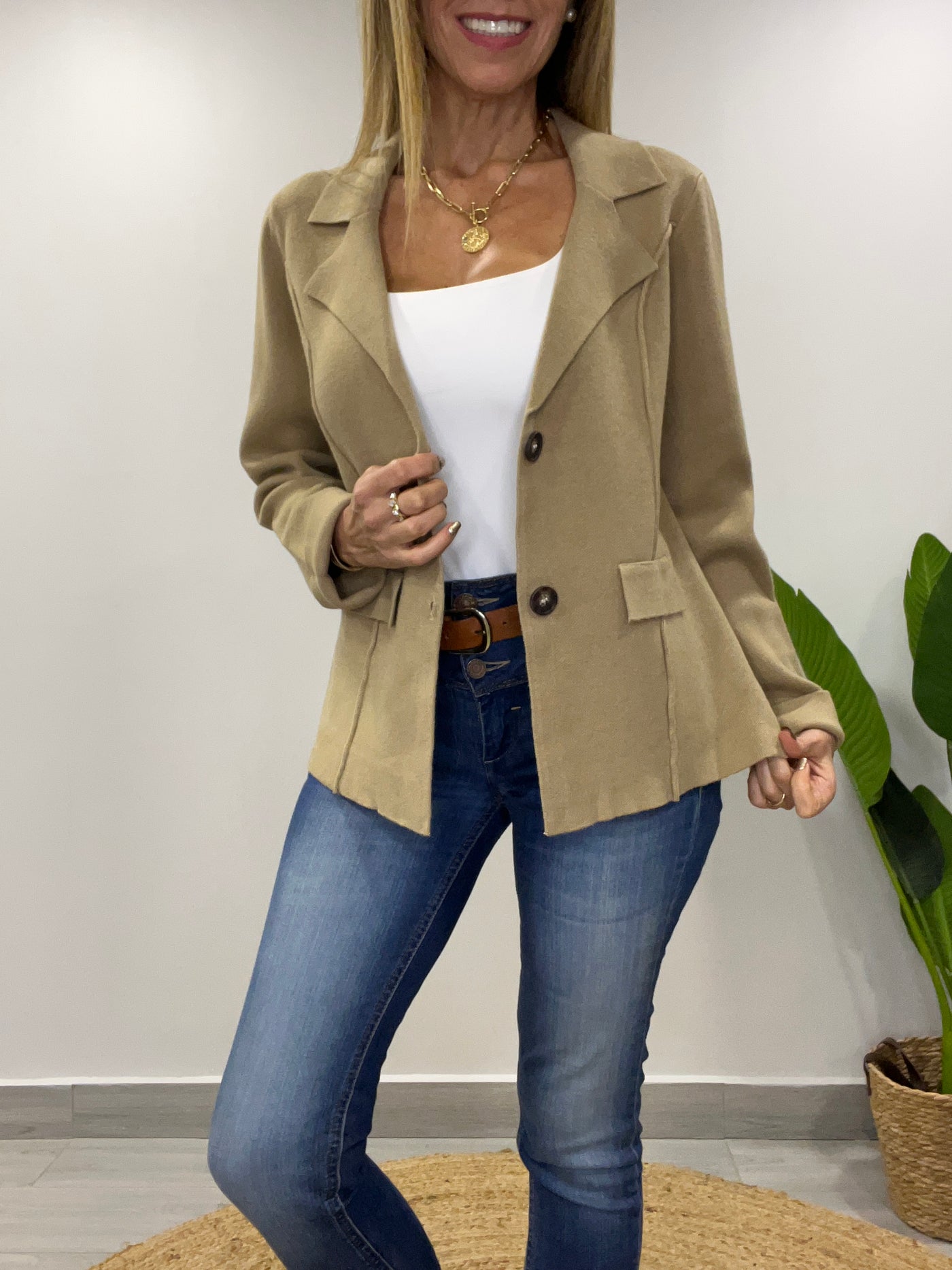 Blazer tejido Rihana Camel