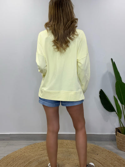 Polerón maxiflor amarillo