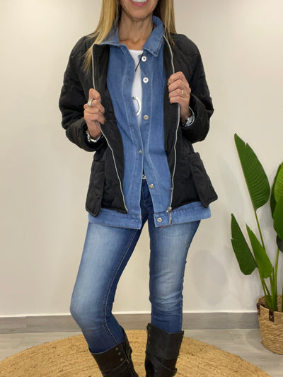 Parka con camisa mentirosa Padua negro