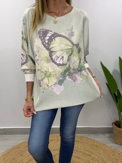 Sweater Italiano Mariposa Verde
