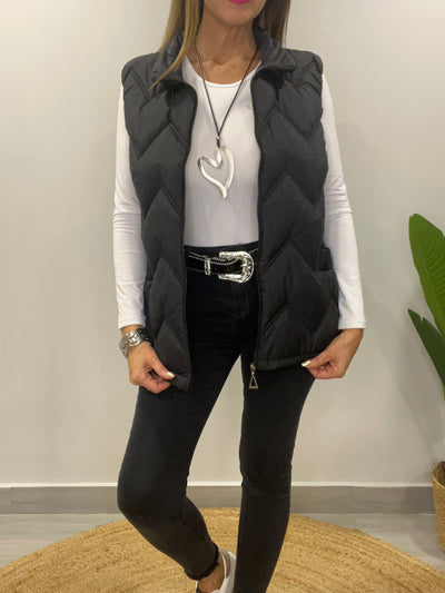 Parka sin manga Audaz Negra