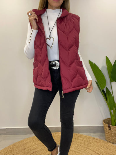 Parka sin manga Audaz Cherry