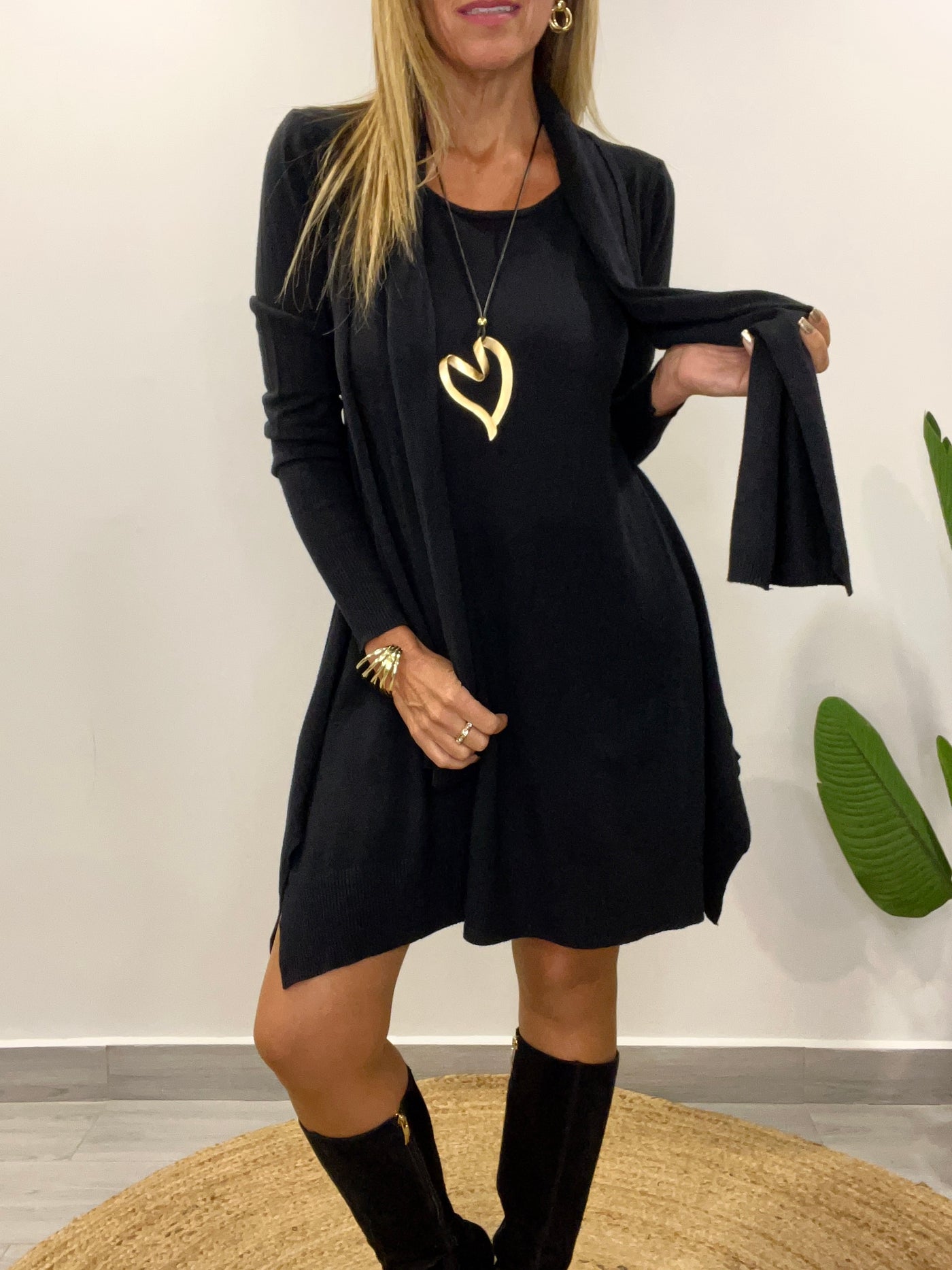 Sweater/Minivestido Rafaela Negro