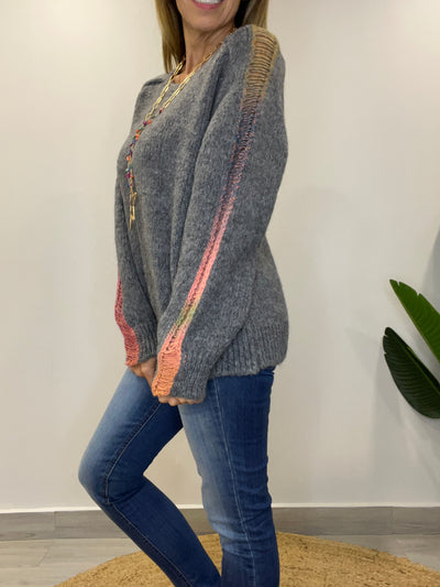 Sweater Italiano Lana Martina Gris
