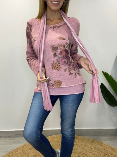 Sweater Italiano Florencia Rosa Pálido