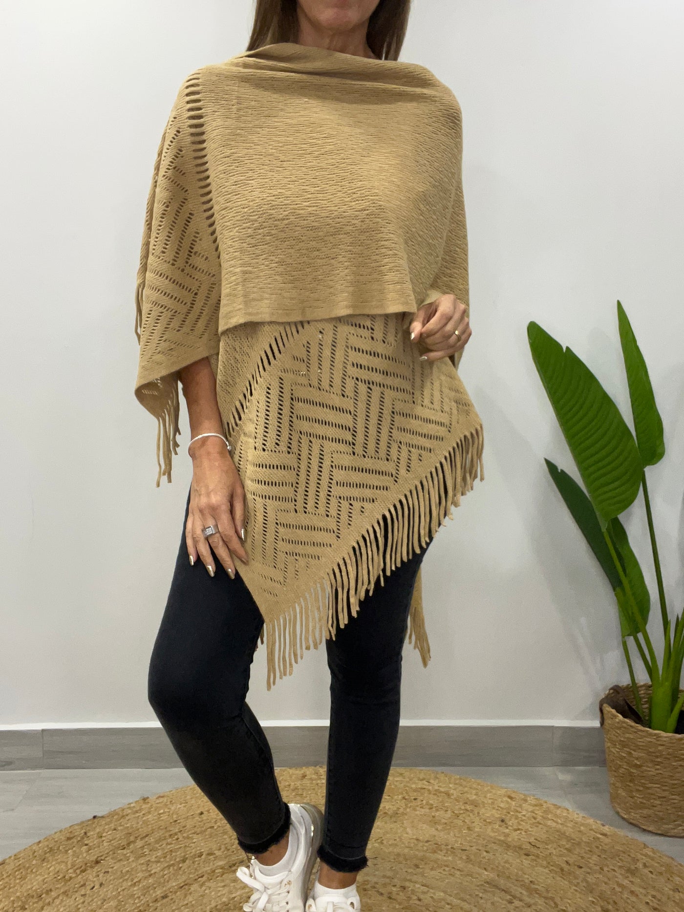 Ruana Soft sensacion Camel