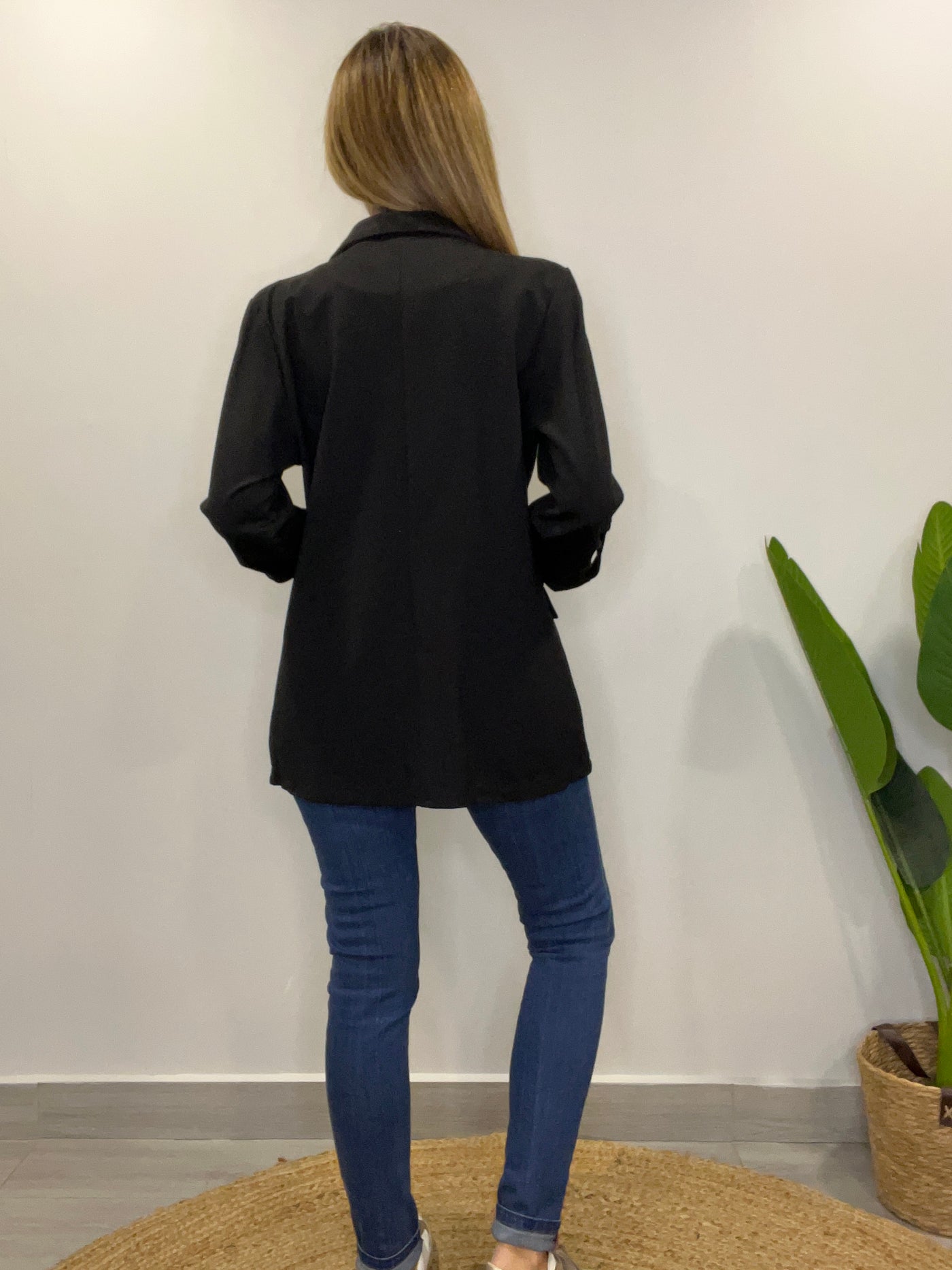 Blazer Elasticado Paris Negro