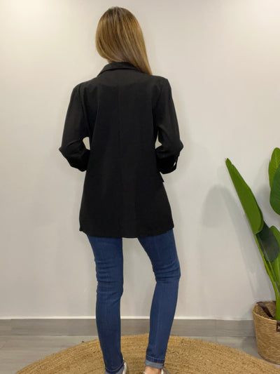Blazer Elasticado Paris Negro