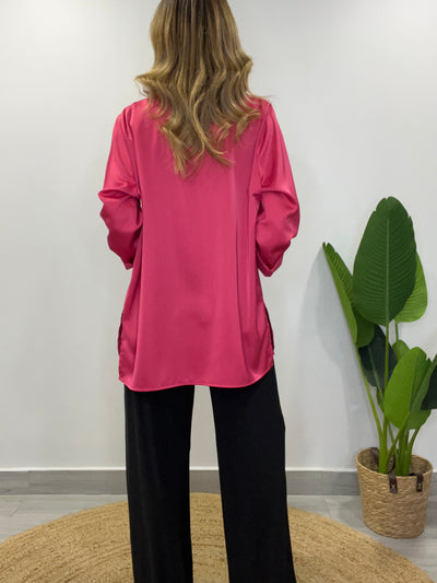 Blazer satin ritual Fucsia