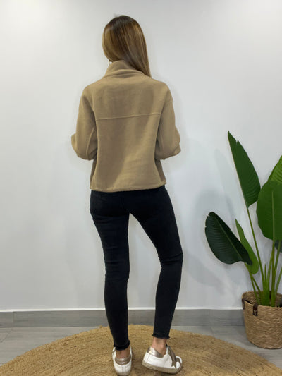 Abrigo corto Poly Camel