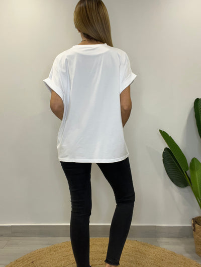 Polera Nudo Blanca