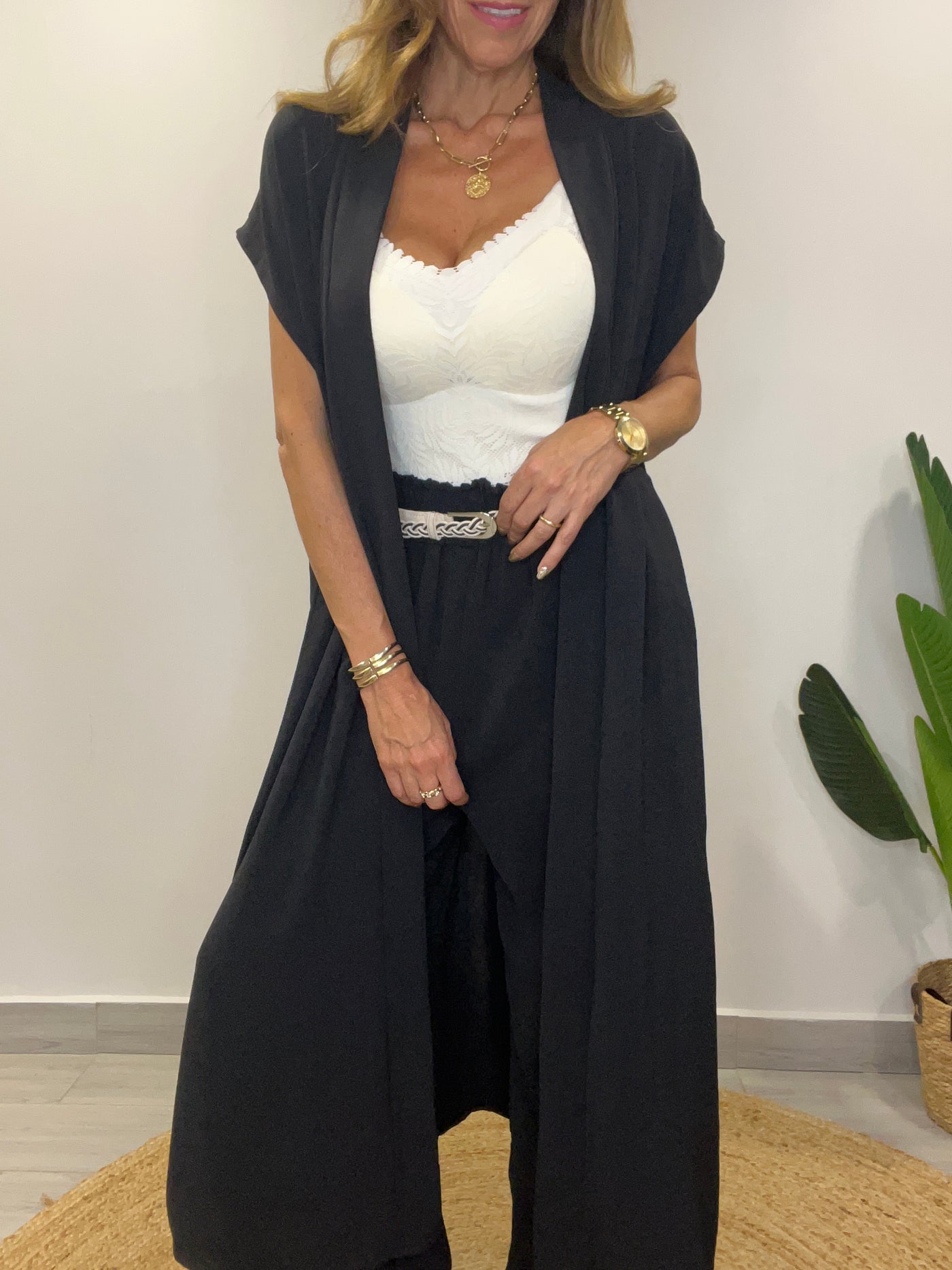 Conjunto Italiano Venecia negro (2 piezas)