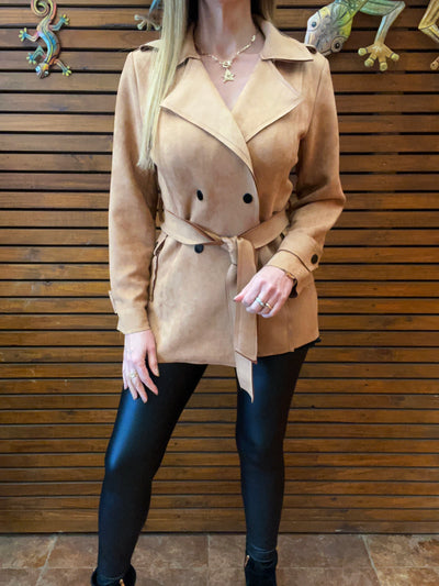 Chaqueta Gamuzada Ginna Camel