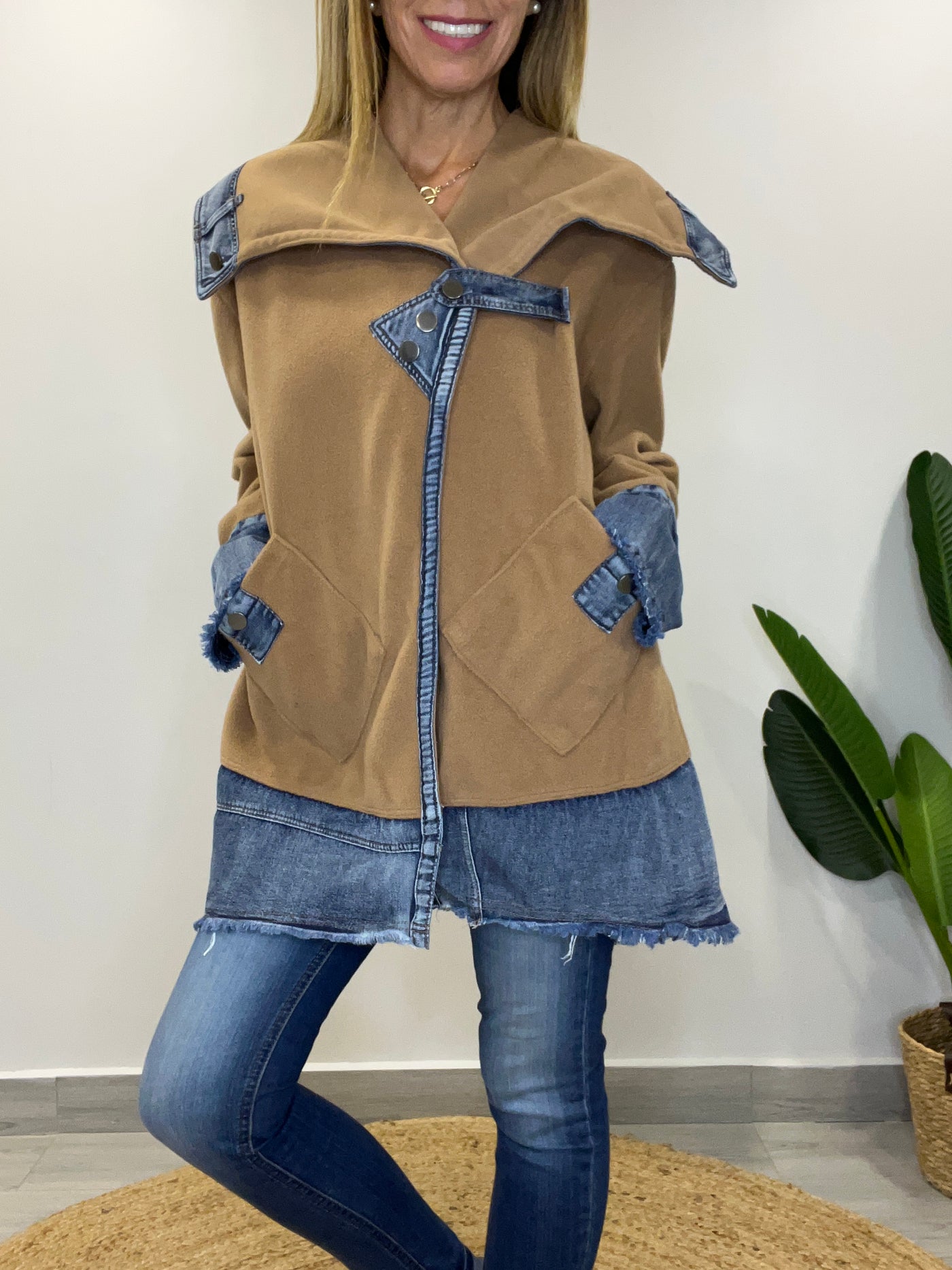 Chaqueta Paño/Jeans Singular Camel