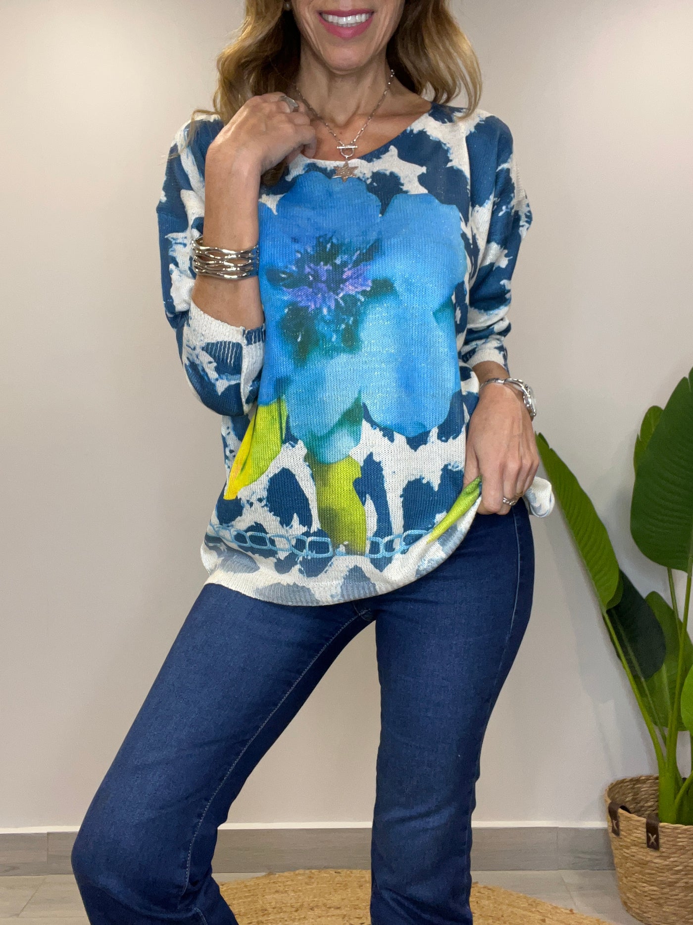 Sweater Hilo Rocío Azul