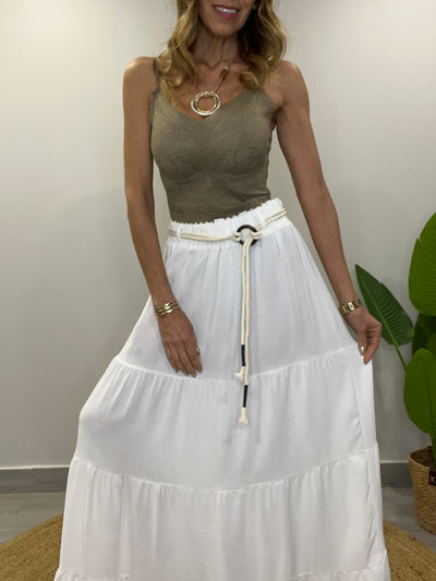 Falda Crep Venus blanca