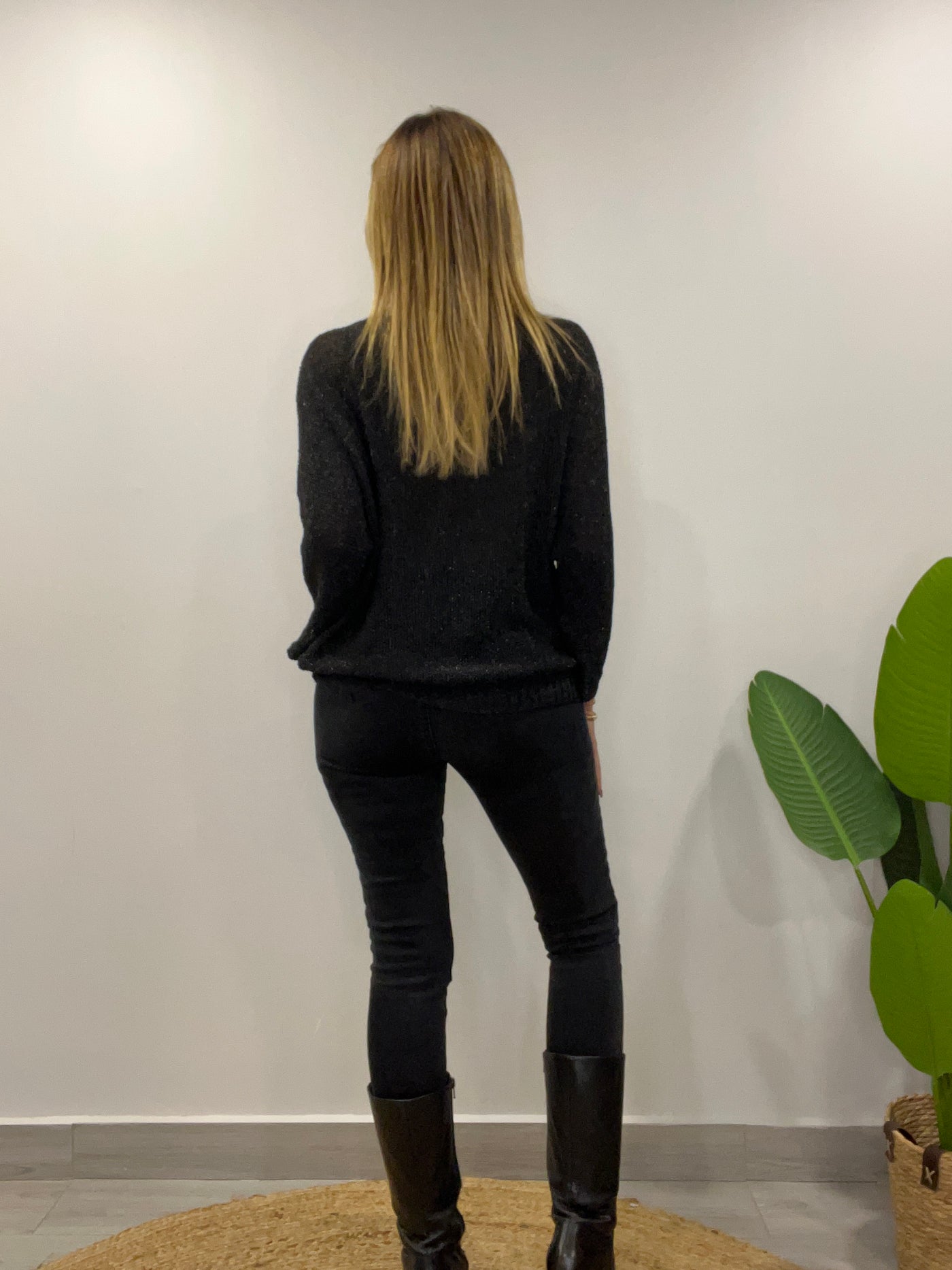 Sweater lurex Bohem Negro