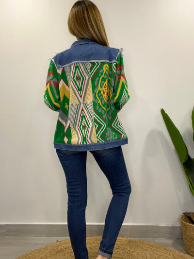 Chaqueta tejida Sinigual verde