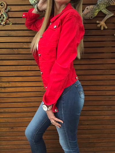 Chaqueta mezclilla Indómita Roja