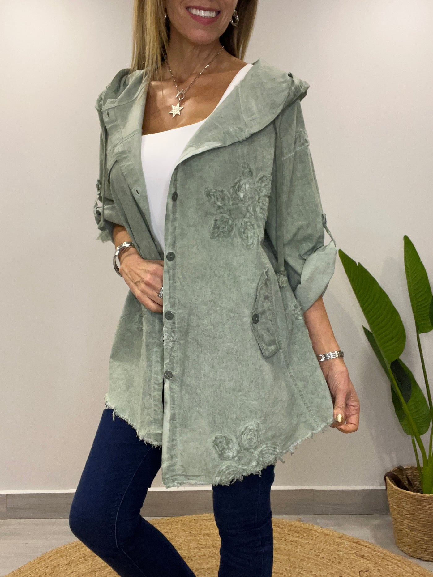 Chaqueta/Blusón linolet Ferraty verde