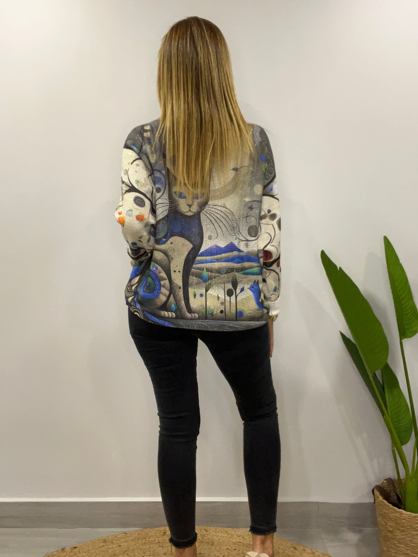 Sweater Italiano Hilo minina azul