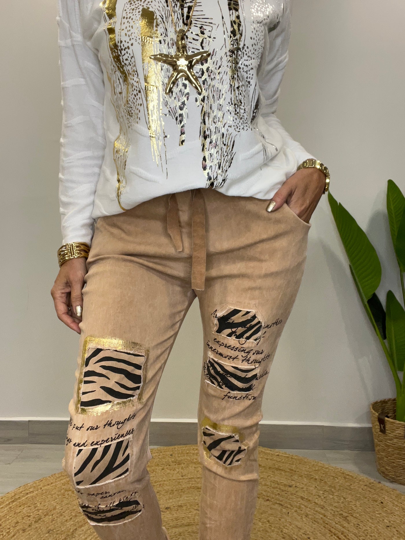 Jogger Italiano Art Camel