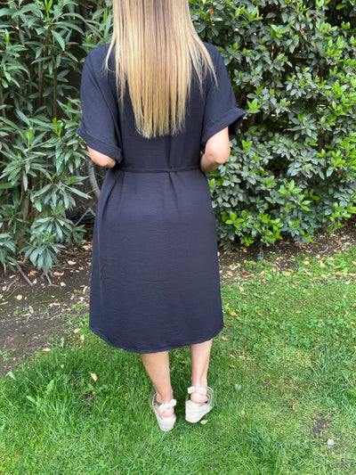 Vestido Crep Amanda Negro