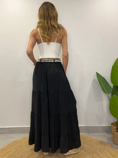 Falda Crep Venus negra