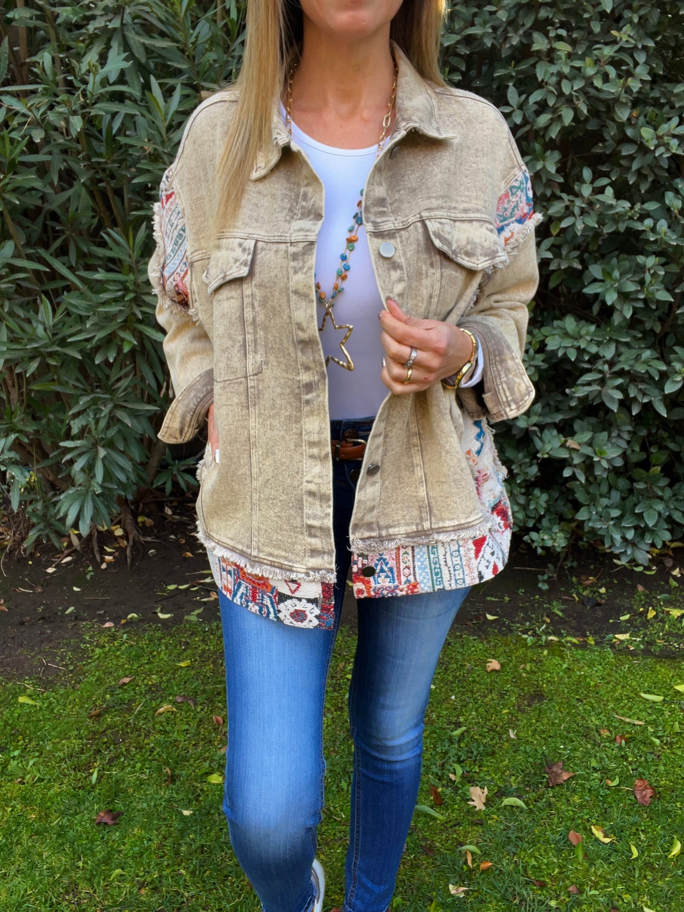 Chaqueta mezclilla Bohemia Beige