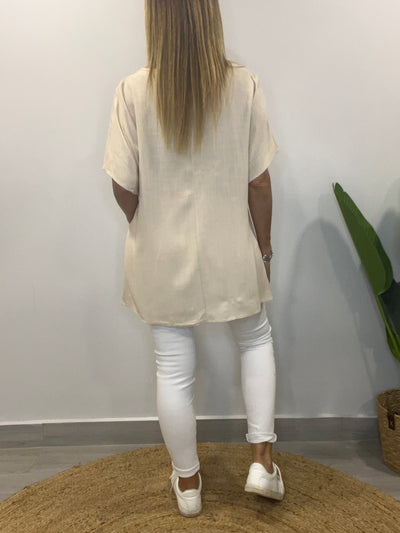 Blusa linolet LoveDore Beige