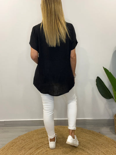 Blusa linolet CuoreDore Negro