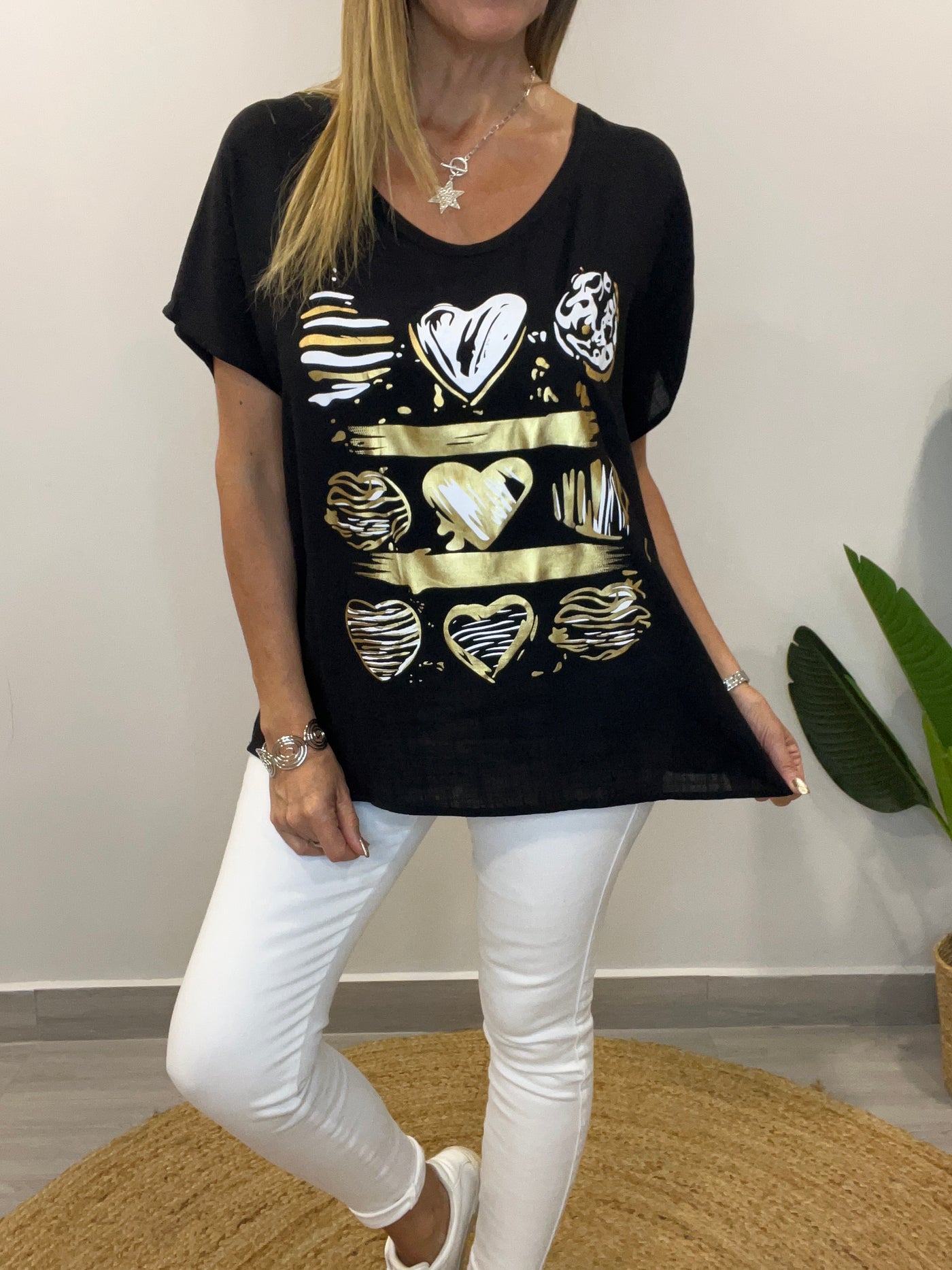 Blusa linolet CuoreDore Negro