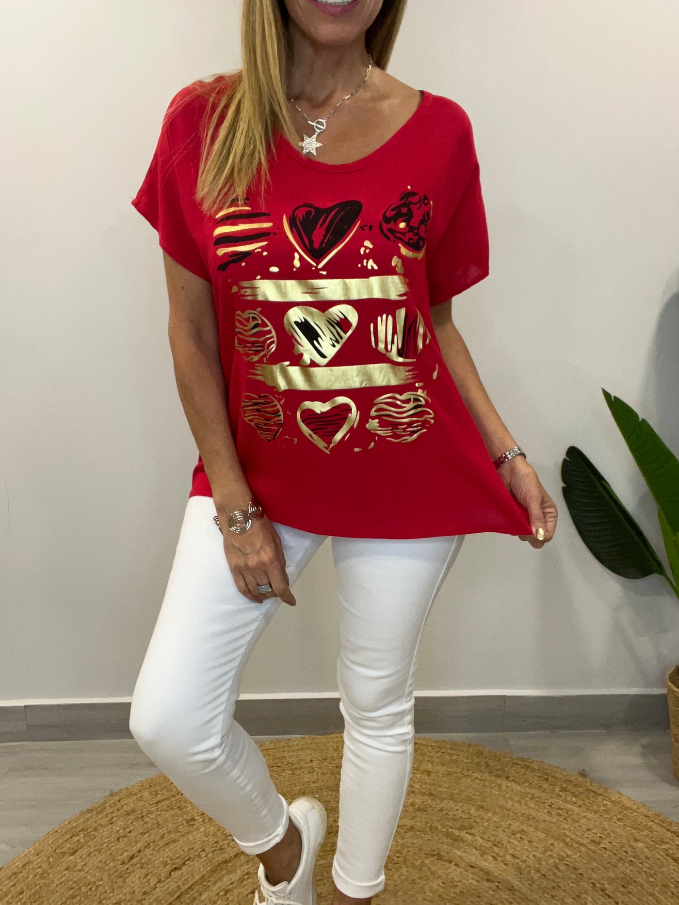 Blusa linolet CuoreDore Rojo
