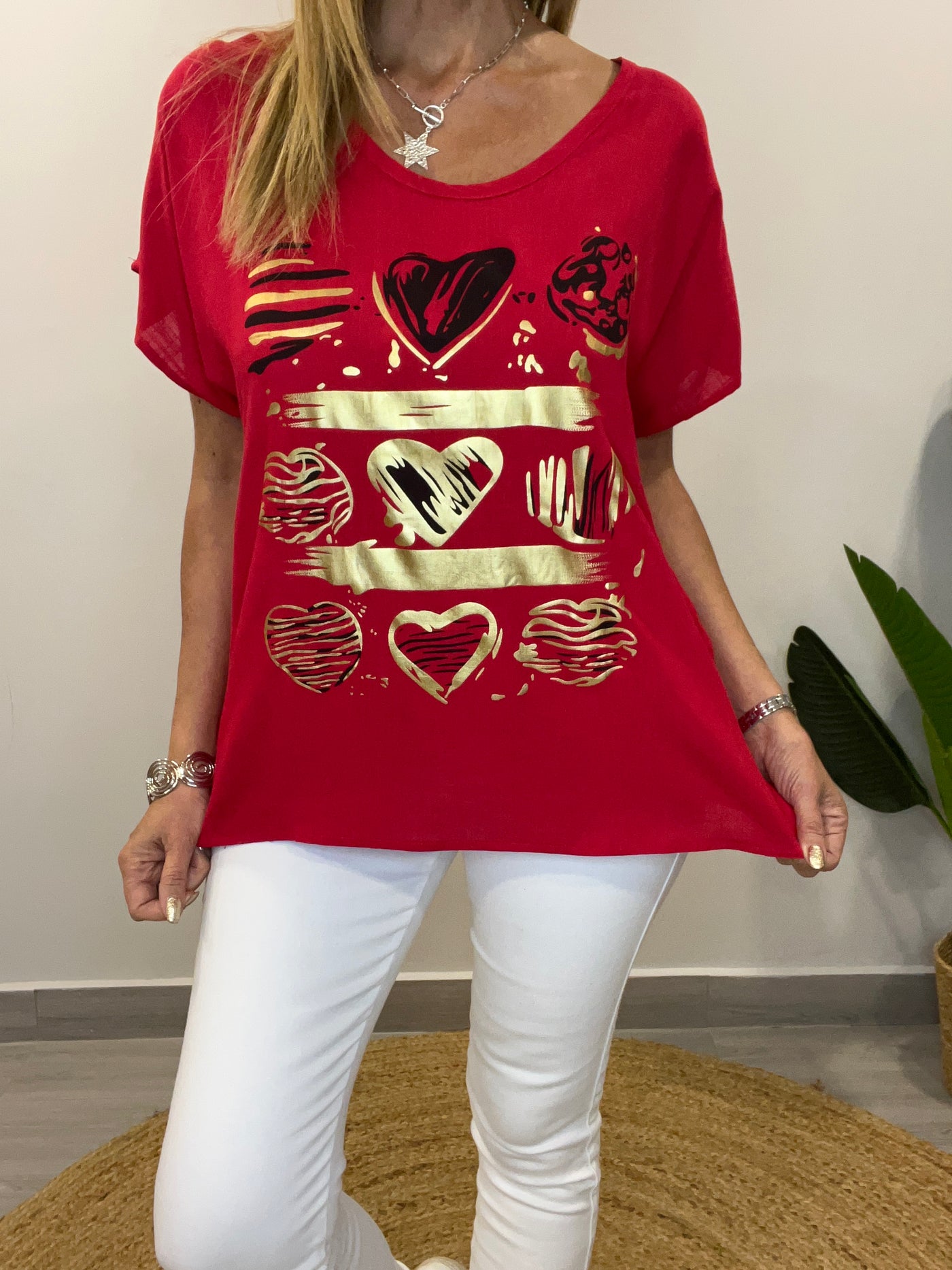 Blusa linolet CuoreDore Rojo