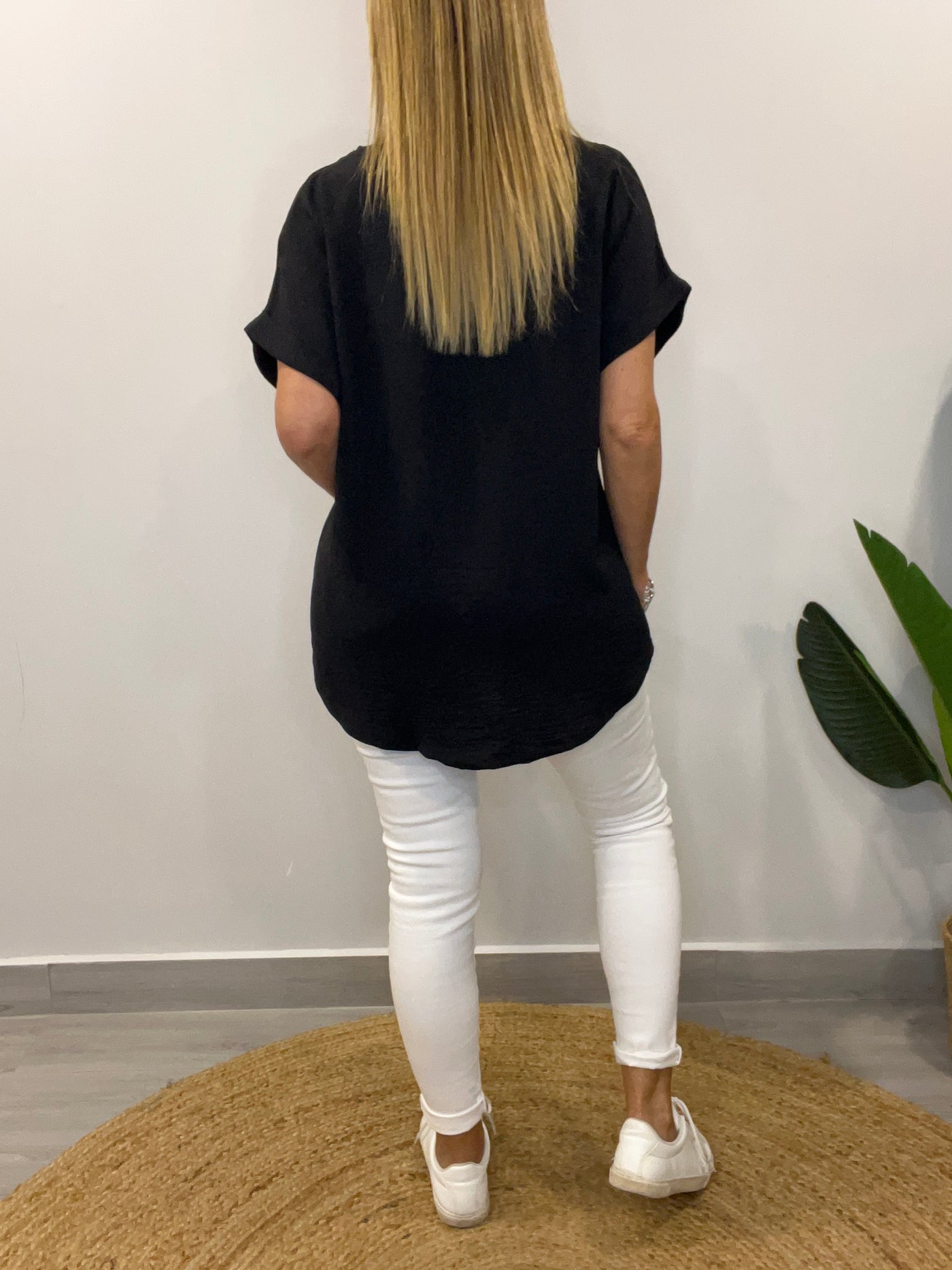 Blusa Crep 3Corazones Negra