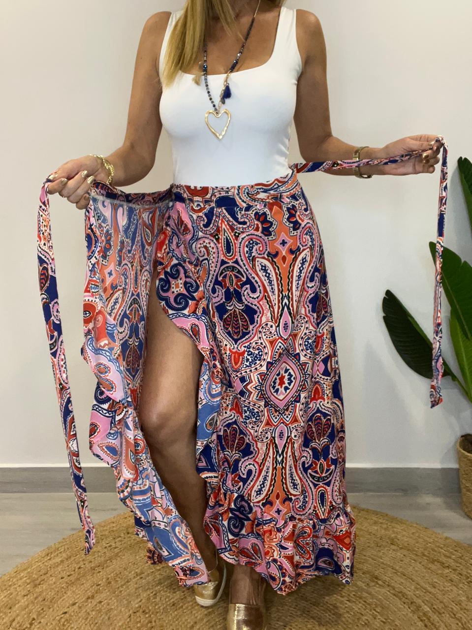 Falda Envolvente Azul
